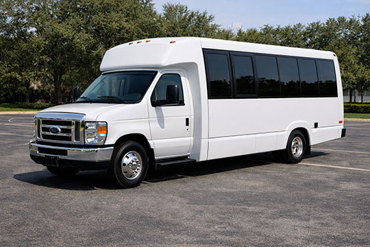 18-passenger minibus available for charter in Lancaster, CA